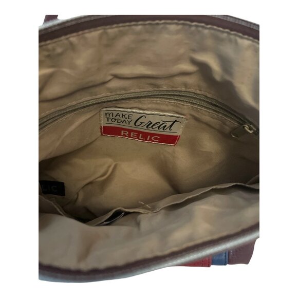 Relic by Fossil Crossbody Bag – Colorblock Faux Leather – Burgundy, Red & Blue – - Picture 8 of 10